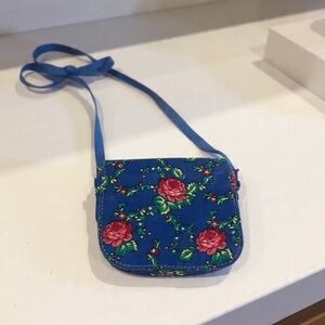Girls Floral Blue Crossbody or Shoulder Bag Purse